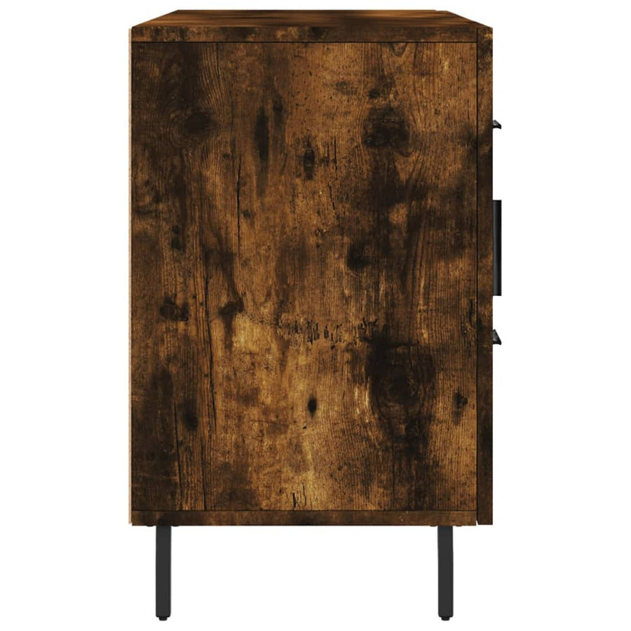 Dressoir 100X36X60 Cm Bewerkt Hout Gerookt Eikenkleurig