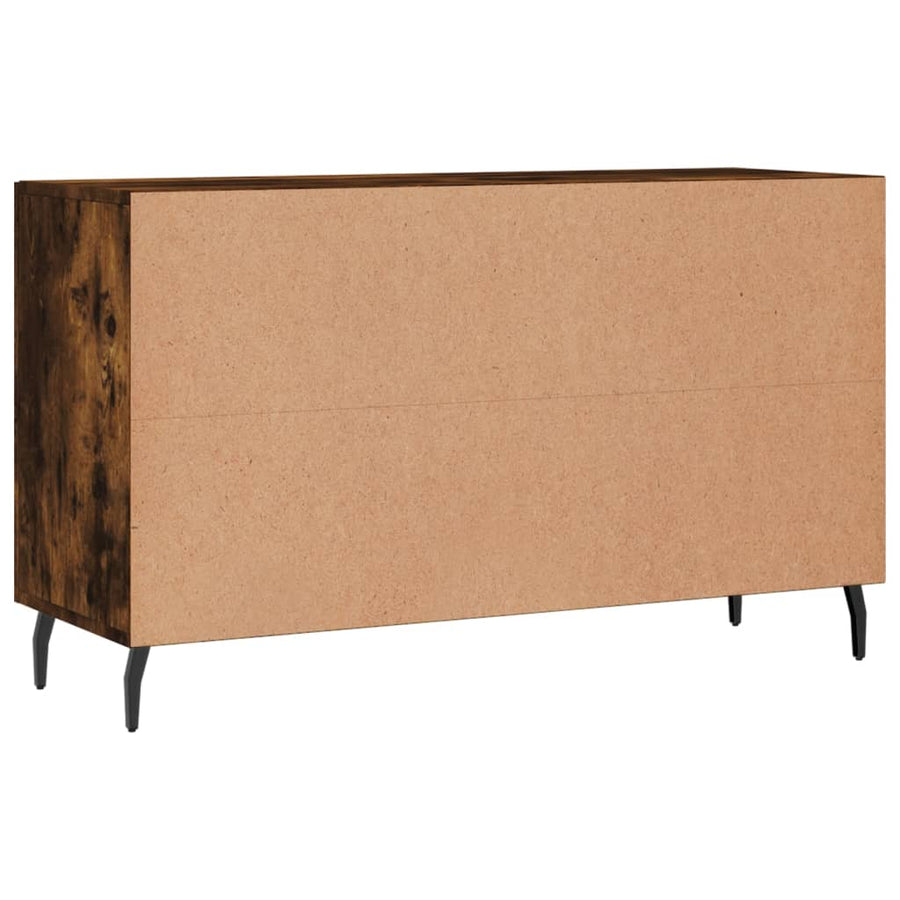 Dressoir 100X36X60 Cm Bewerkt Hout Gerookt Eikenkleurig