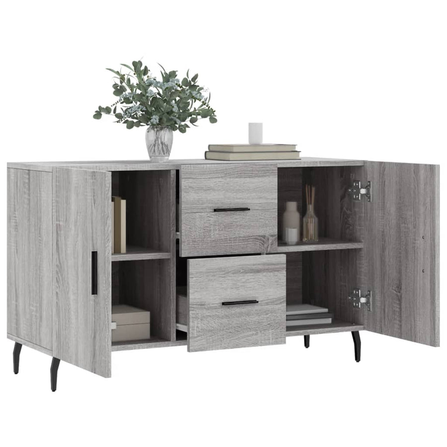 Dressoir 100X36X60 Cm Bewerkt Hout Grijs Sonoma Eikenkleurig