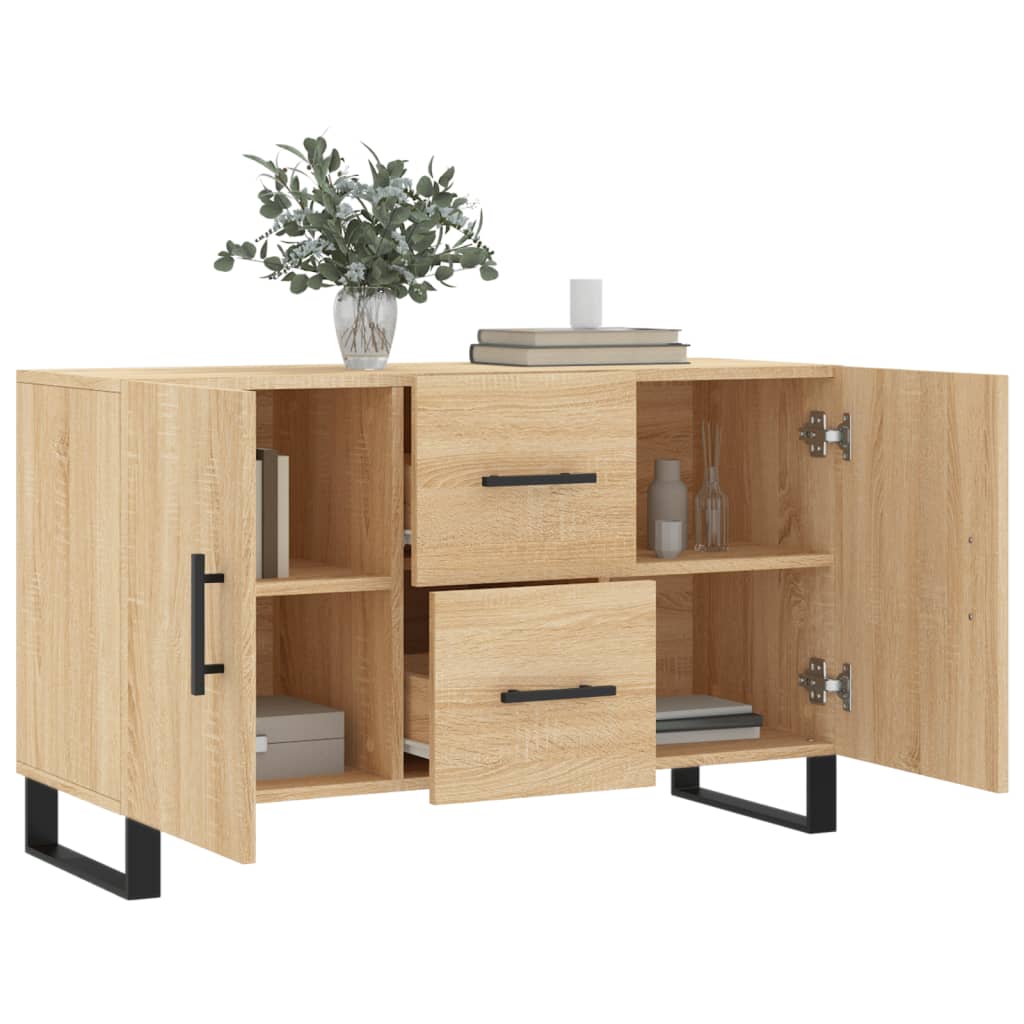 Dressoir 100X36X60 Cm Bewerkt Hout Sonoma Eikenkleurig