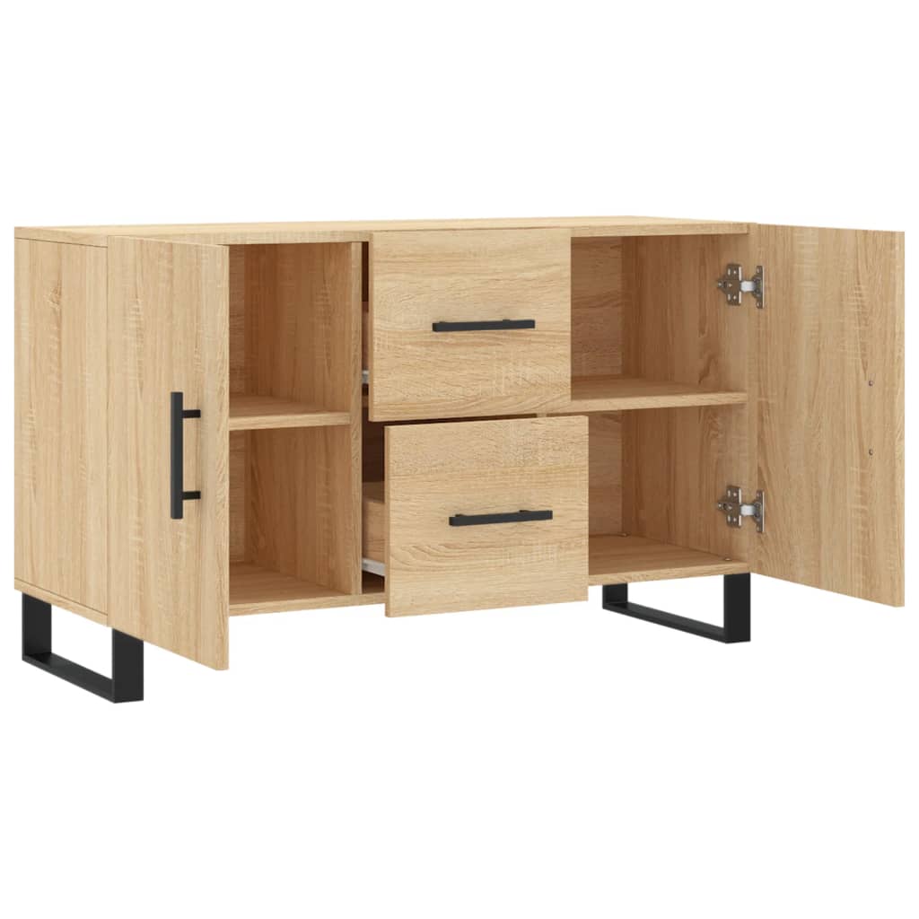 Dressoir 100X36X60 Cm Bewerkt Hout Sonoma Eikenkleurig