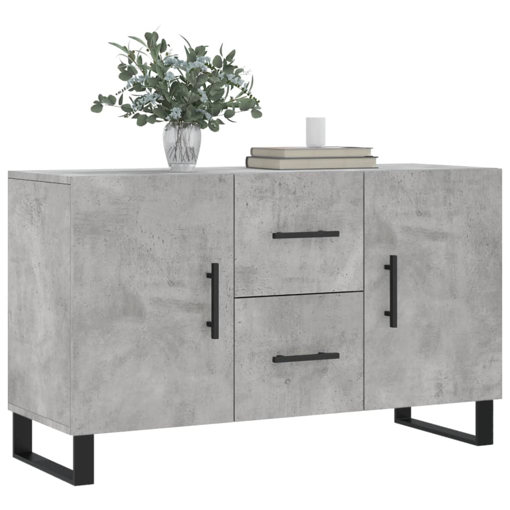 Dressoir 100X36X60 Cm Bewerkt Hout Betongrijs