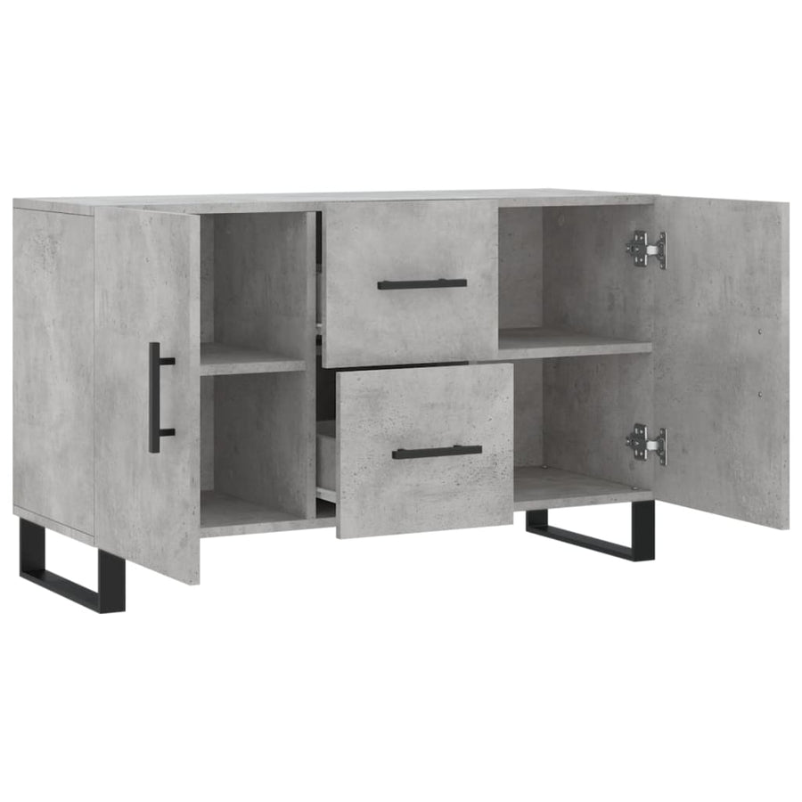 Dressoir 100X36X60 Cm Bewerkt Hout Betongrijs