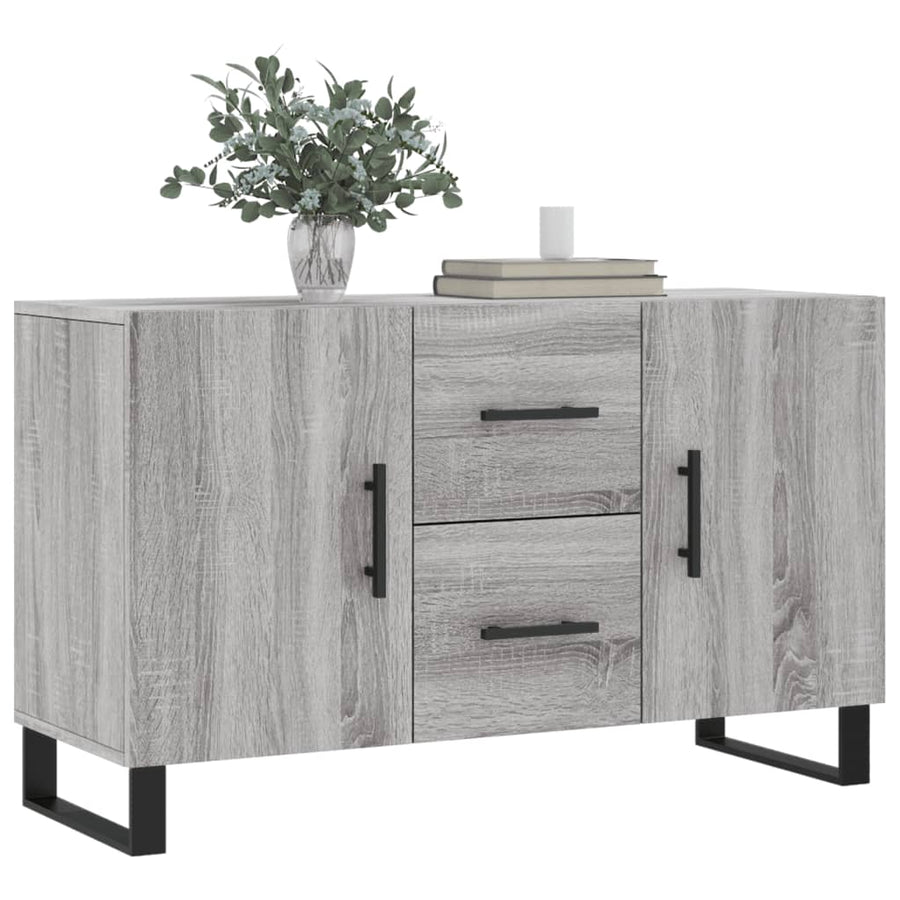 Dressoir 100X36X60 Cm Bewerkt Hout Grijs Sonoma Eikenkleurig