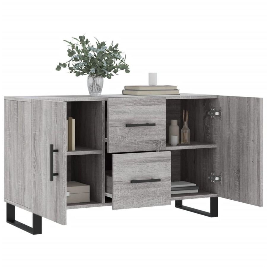 Dressoir 100X36X60 Cm Bewerkt Hout Grijs Sonoma Eikenkleurig