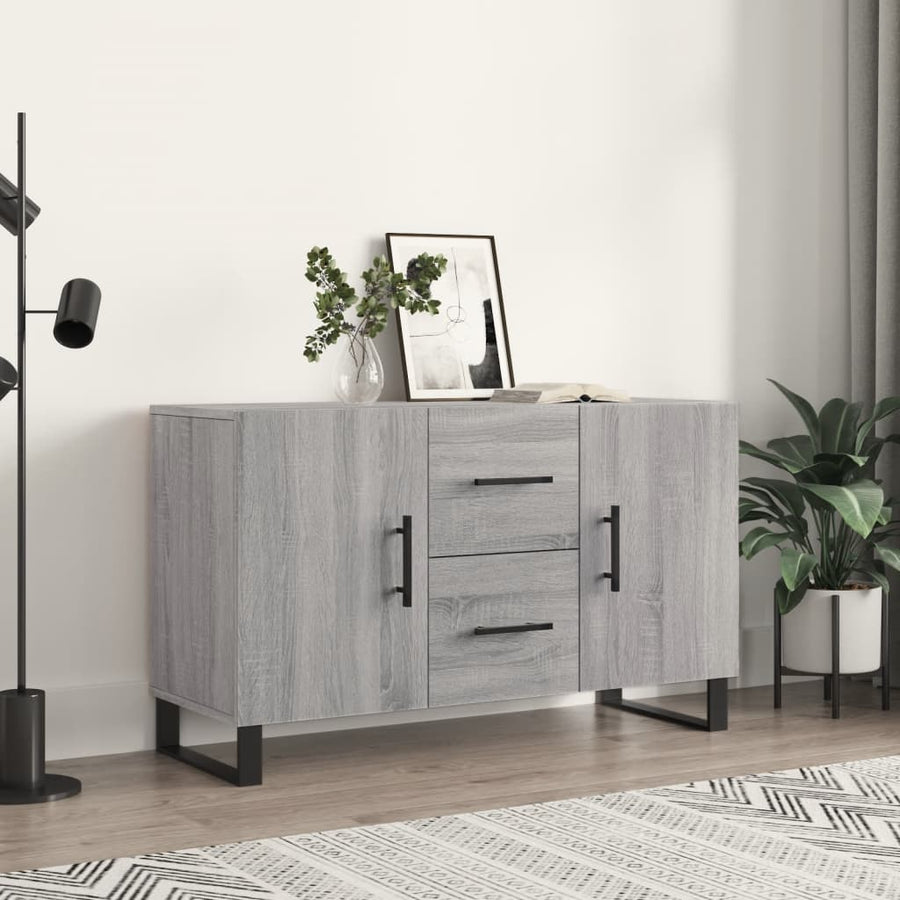 Dressoir 100X36X60 Cm Bewerkt Hout Grijs Sonoma Eikenkleurig