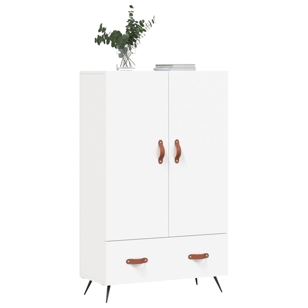 Hoge Kast 69,5X31X115 Cm Bewerkt Hout Wit