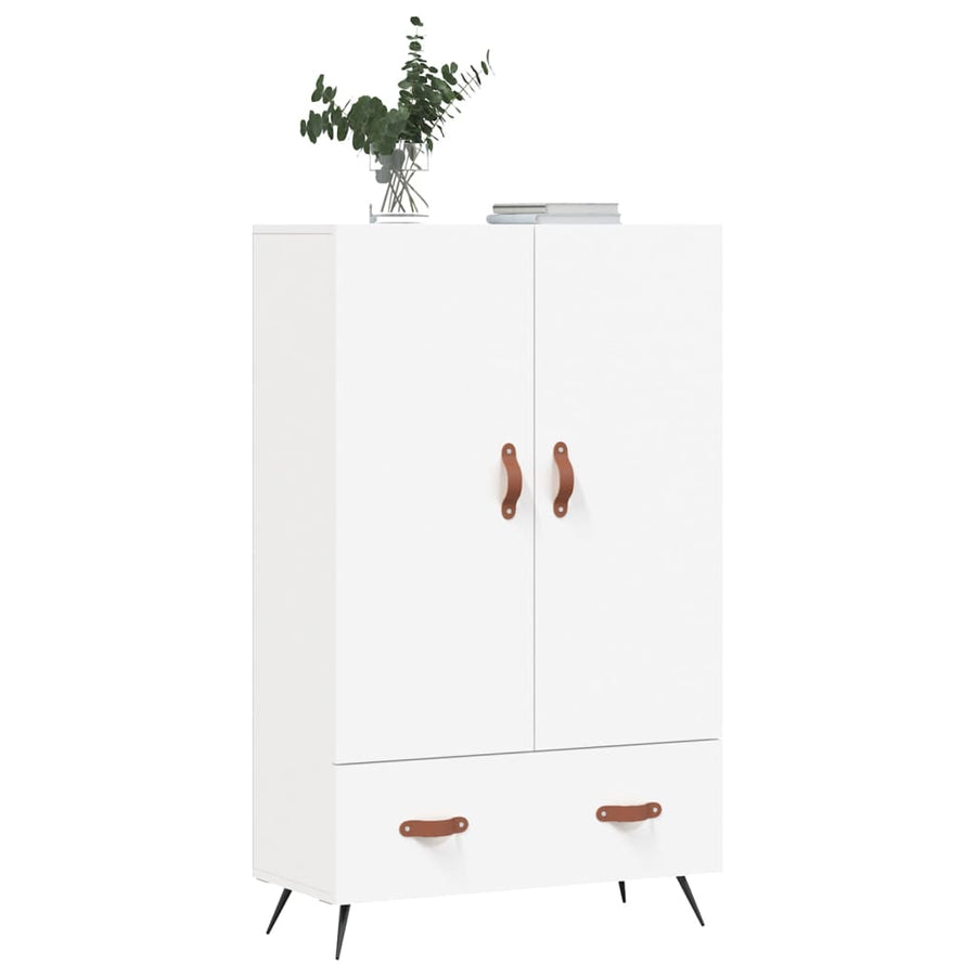 Hoge Kast 69,5X31X115 Cm Bewerkt Hout Wit