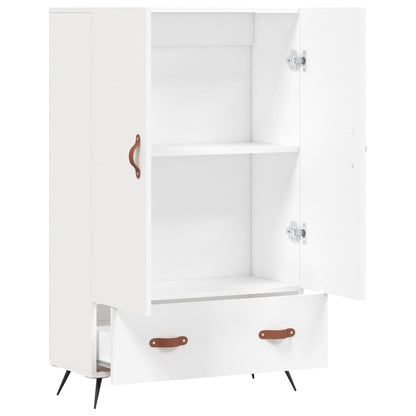 Hoge Kast 69,5X31X115 Cm Bewerkt Hout Wit