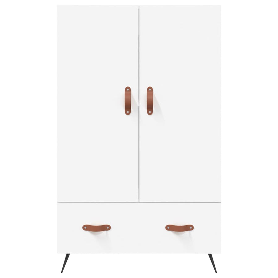 Hoge Kast 69,5X31X115 Cm Bewerkt Hout Wit