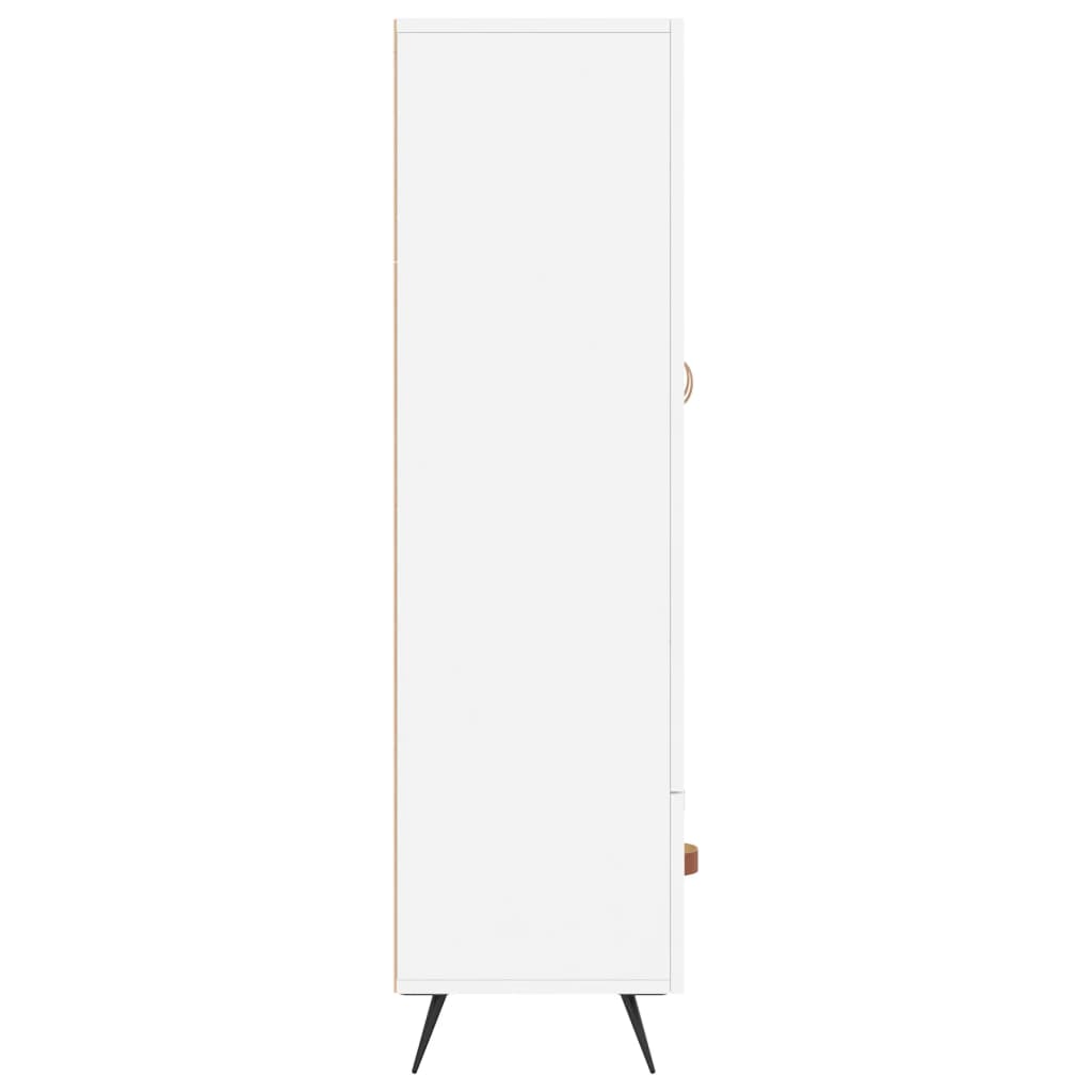 Hoge Kast 69,5X31X115 Cm Bewerkt Hout Wit
