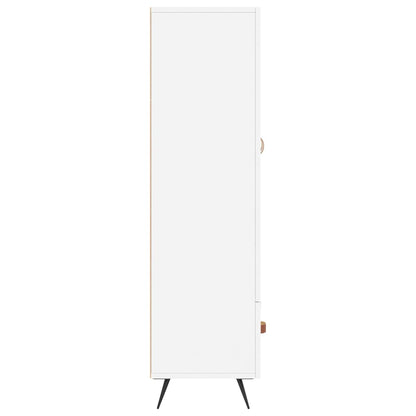 Hoge Kast 69,5X31X115 Cm Bewerkt Hout Wit