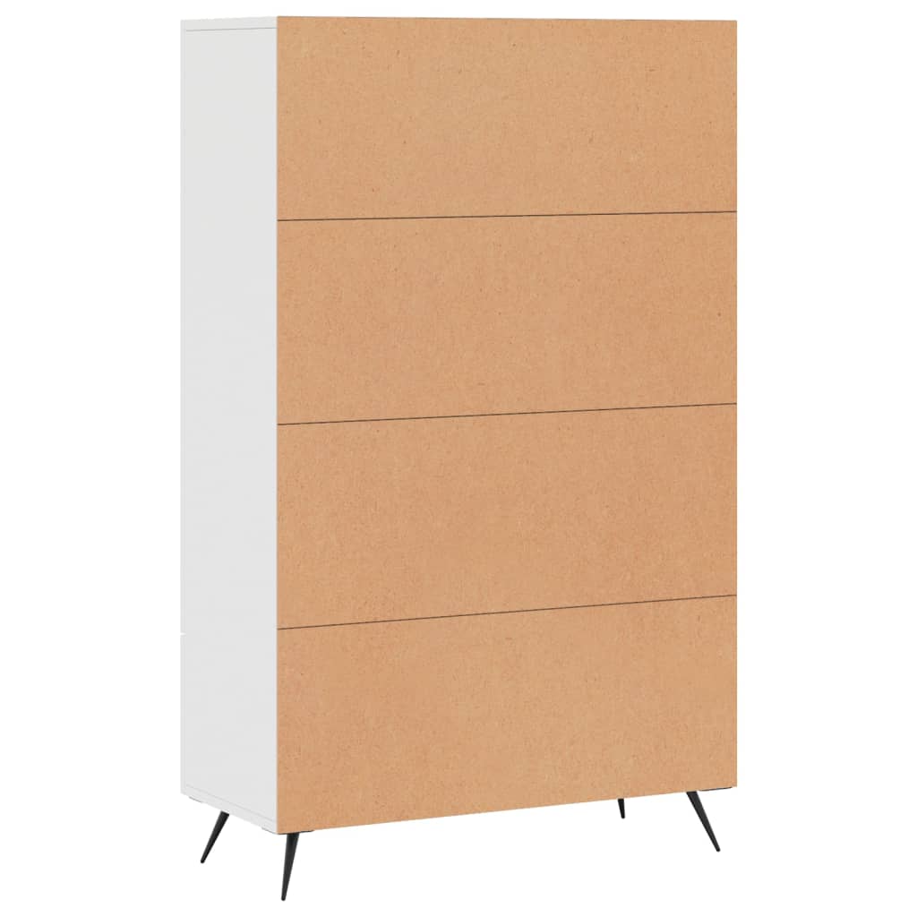 Hoge Kast 69,5X31X115 Cm Bewerkt Hout Wit