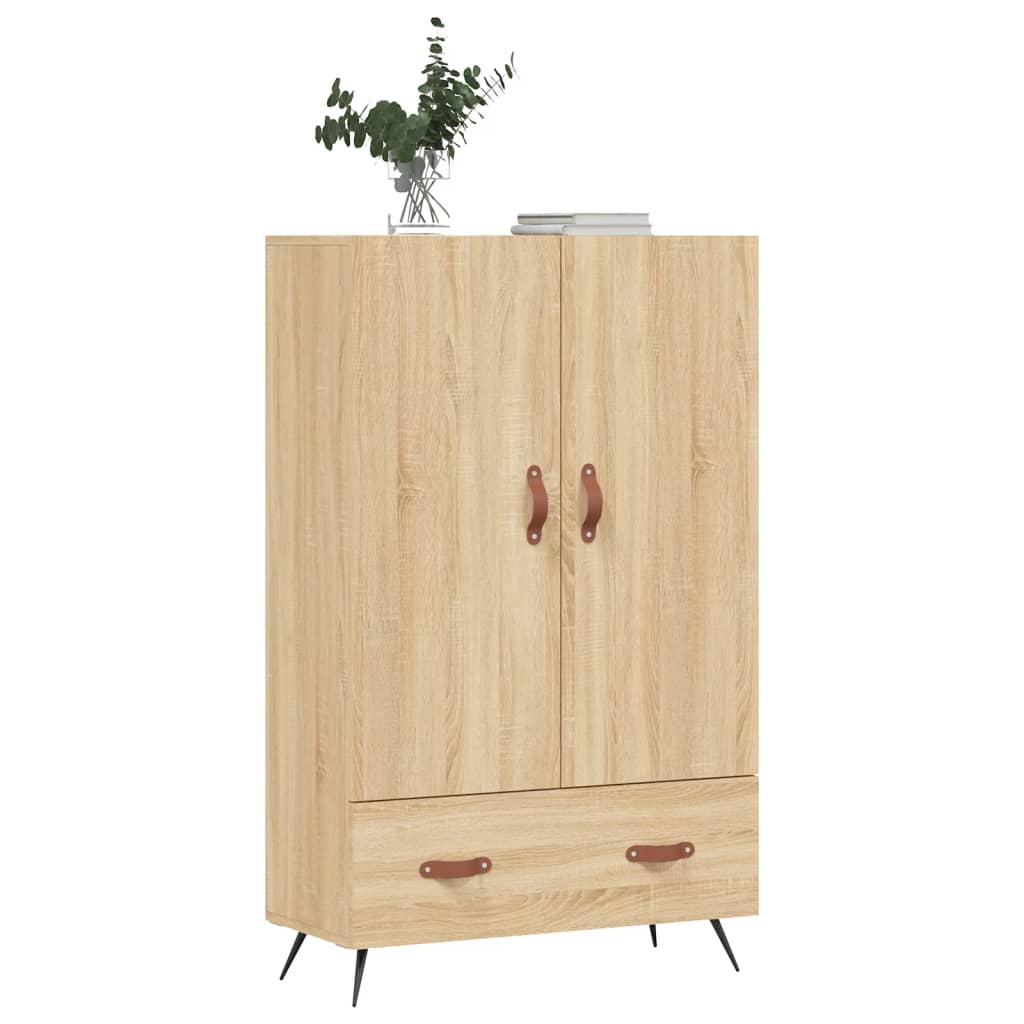 Hoge Kast 69,5X31X115 Cm Bewerkt Hout Sonoma Eikenkleurig