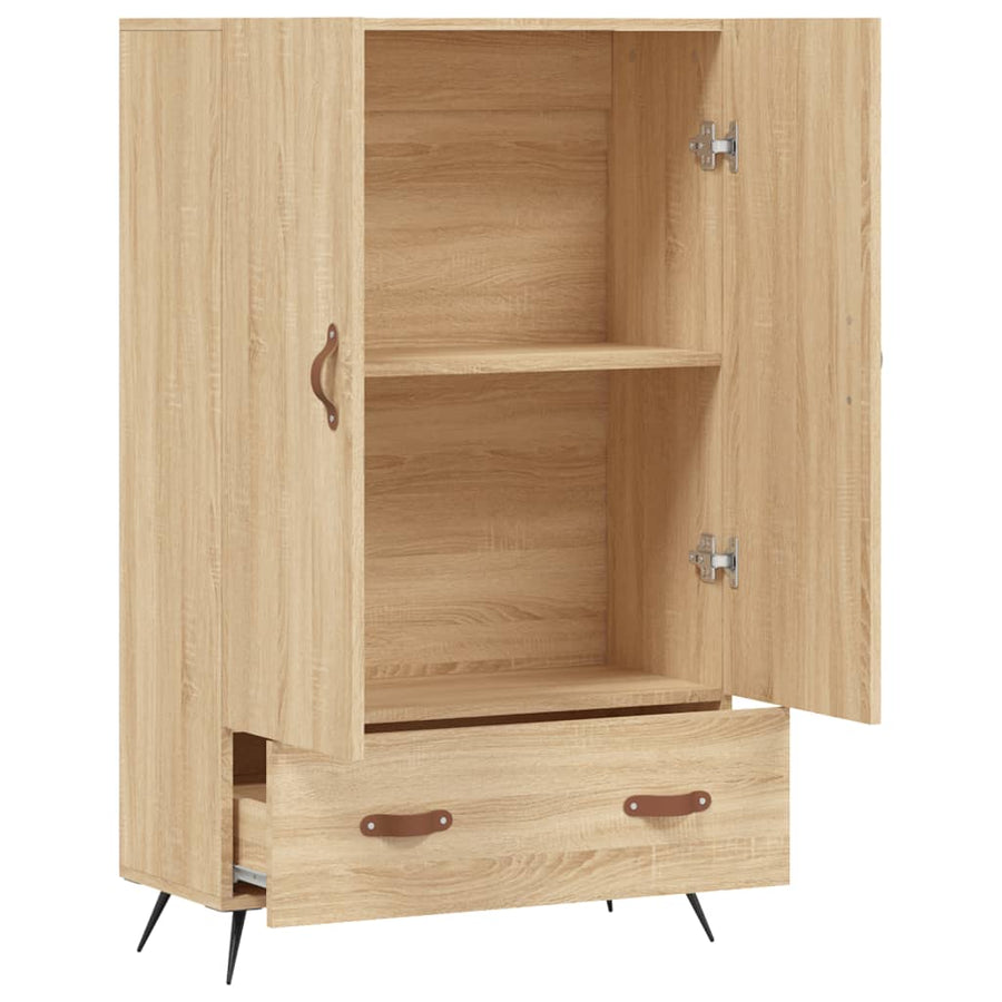 Hoge Kast 69,5X31X115 Cm Bewerkt Hout Sonoma Eikenkleurig