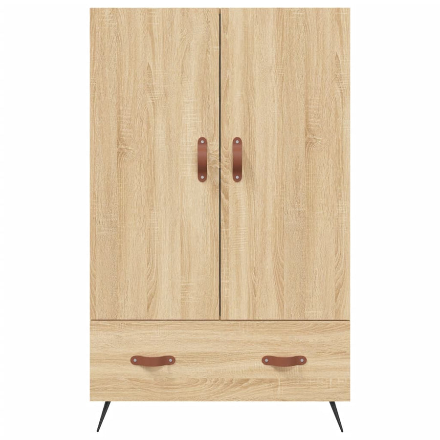 Hoge Kast 69,5X31X115 Cm Bewerkt Hout Sonoma Eikenkleurig