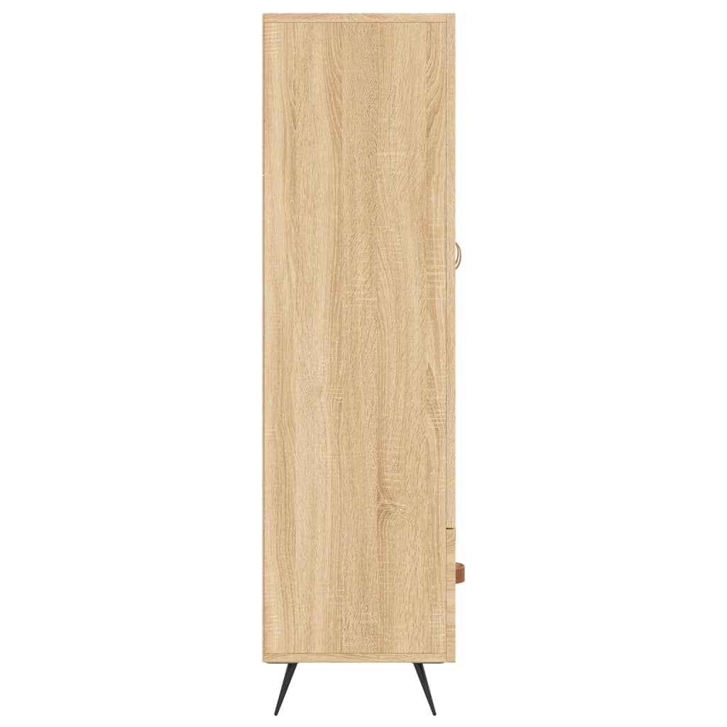 Hoge Kast 69,5X31X115 Cm Bewerkt Hout Sonoma Eikenkleurig
