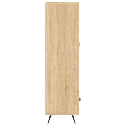 Hoge Kast 69,5X31X115 Cm Bewerkt Hout Sonoma Eikenkleurig