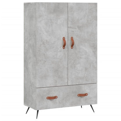 Hoge Kast 69,5X31X115 Cm Bewerkt Hout Betongrijs