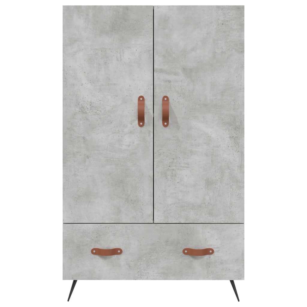 Hoge Kast 69,5X31X115 Cm Bewerkt Hout Betongrijs