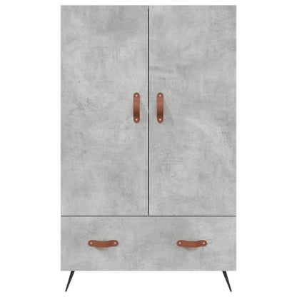 Hoge Kast 69,5X31X115 Cm Bewerkt Hout Betongrijs