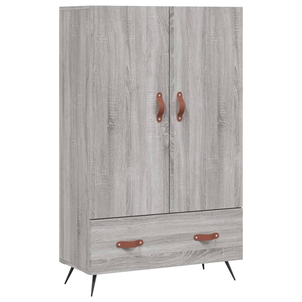 Hoge Kast 69,5X31X115 Cm Bewerkt Hout Grijs Sonoma Eikenkleurig