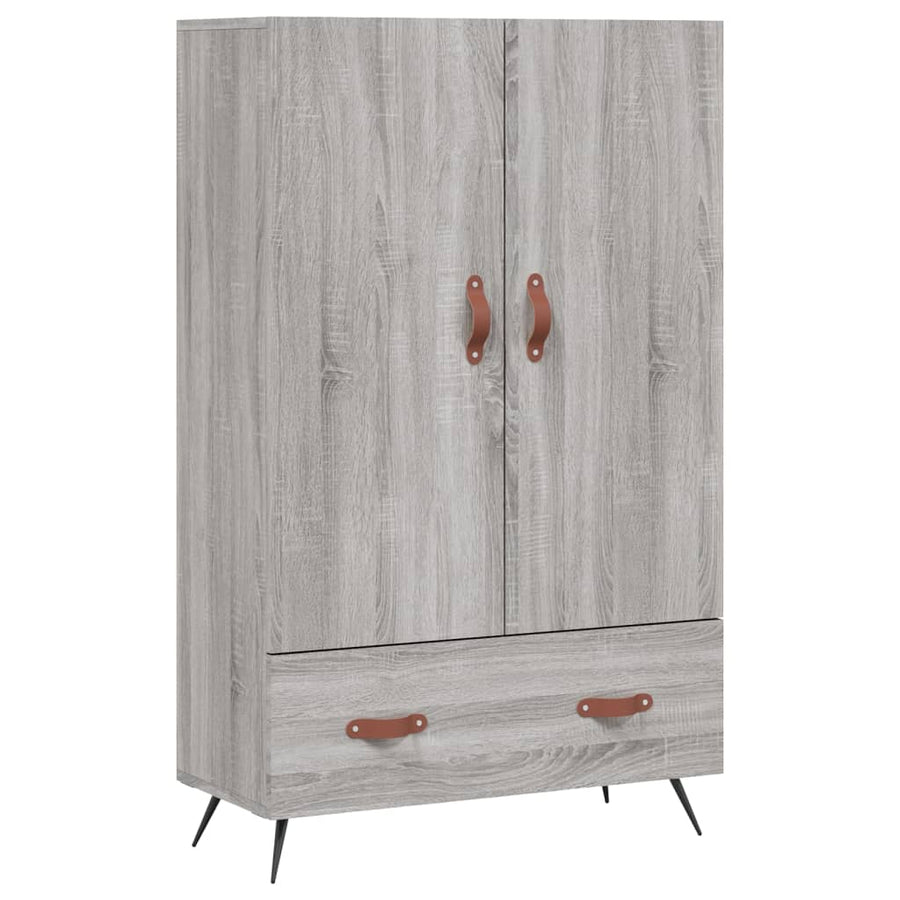 Hoge Kast 69,5X31X115 Cm Bewerkt Hout Grijs Sonoma Eikenkleurig