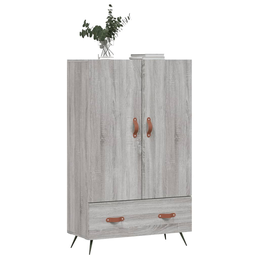 Hoge Kast 69,5X31X115 Cm Bewerkt Hout Grijs Sonoma Eikenkleurig