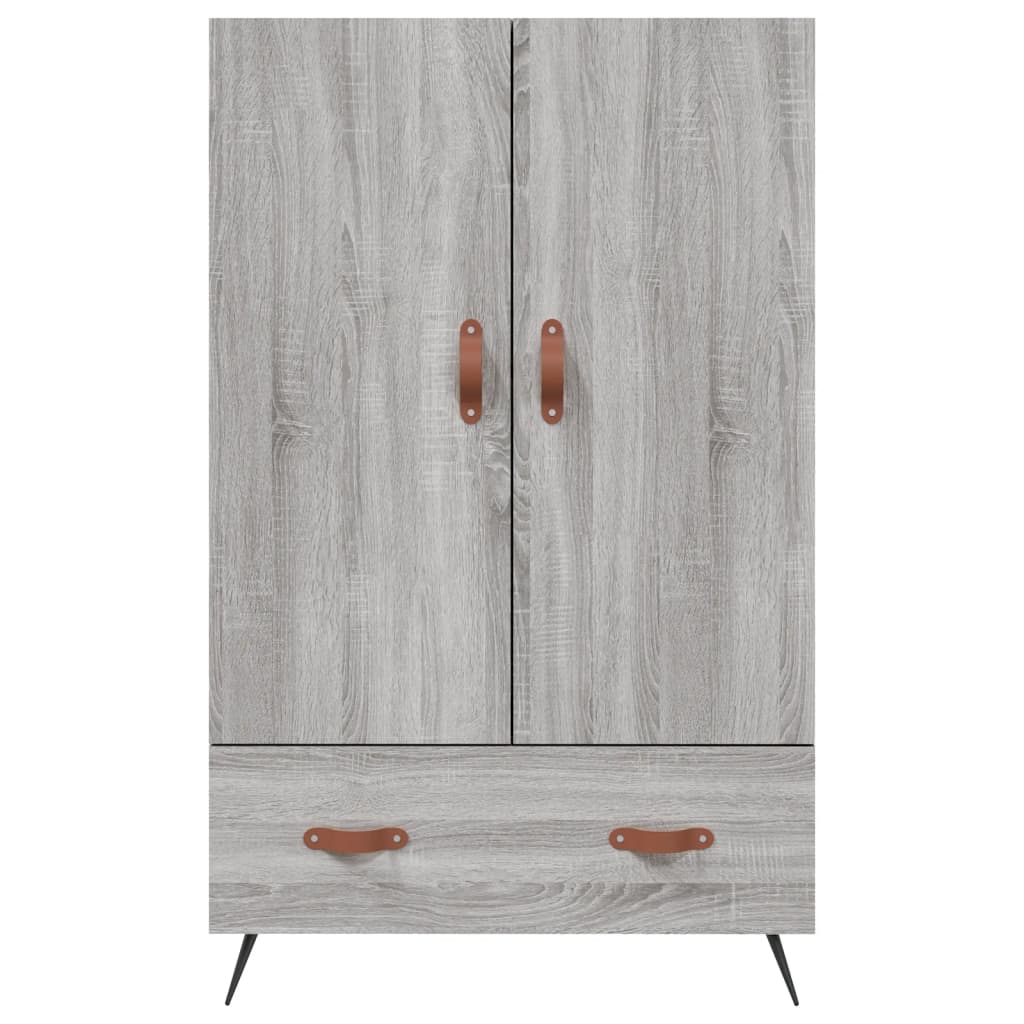 Hoge Kast 69,5X31X115 Cm Bewerkt Hout Grijs Sonoma Eikenkleurig
