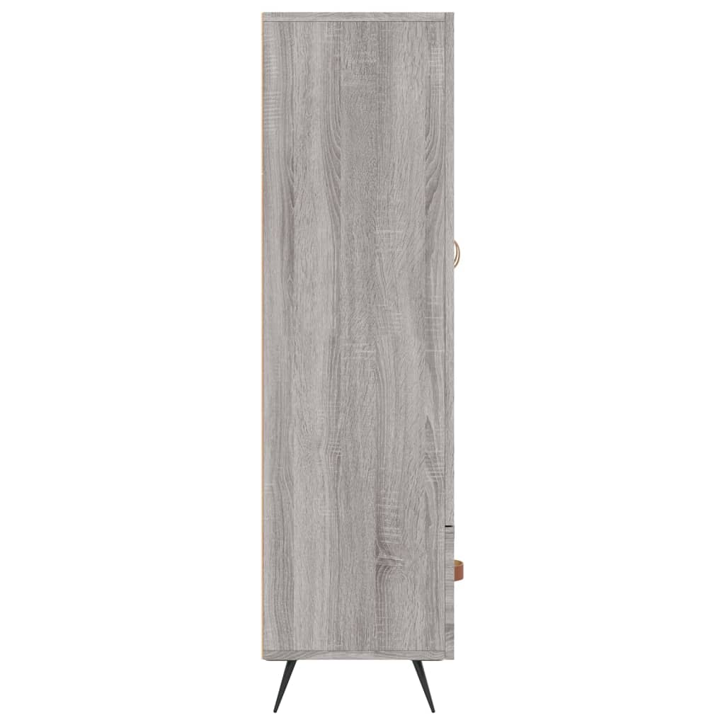 Hoge Kast 69,5X31X115 Cm Bewerkt Hout Grijs Sonoma Eikenkleurig