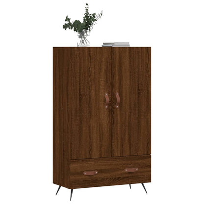 Hoge Kast 69,5X31X115 Cm Bewerkt Hout Bruin Eikenkleur