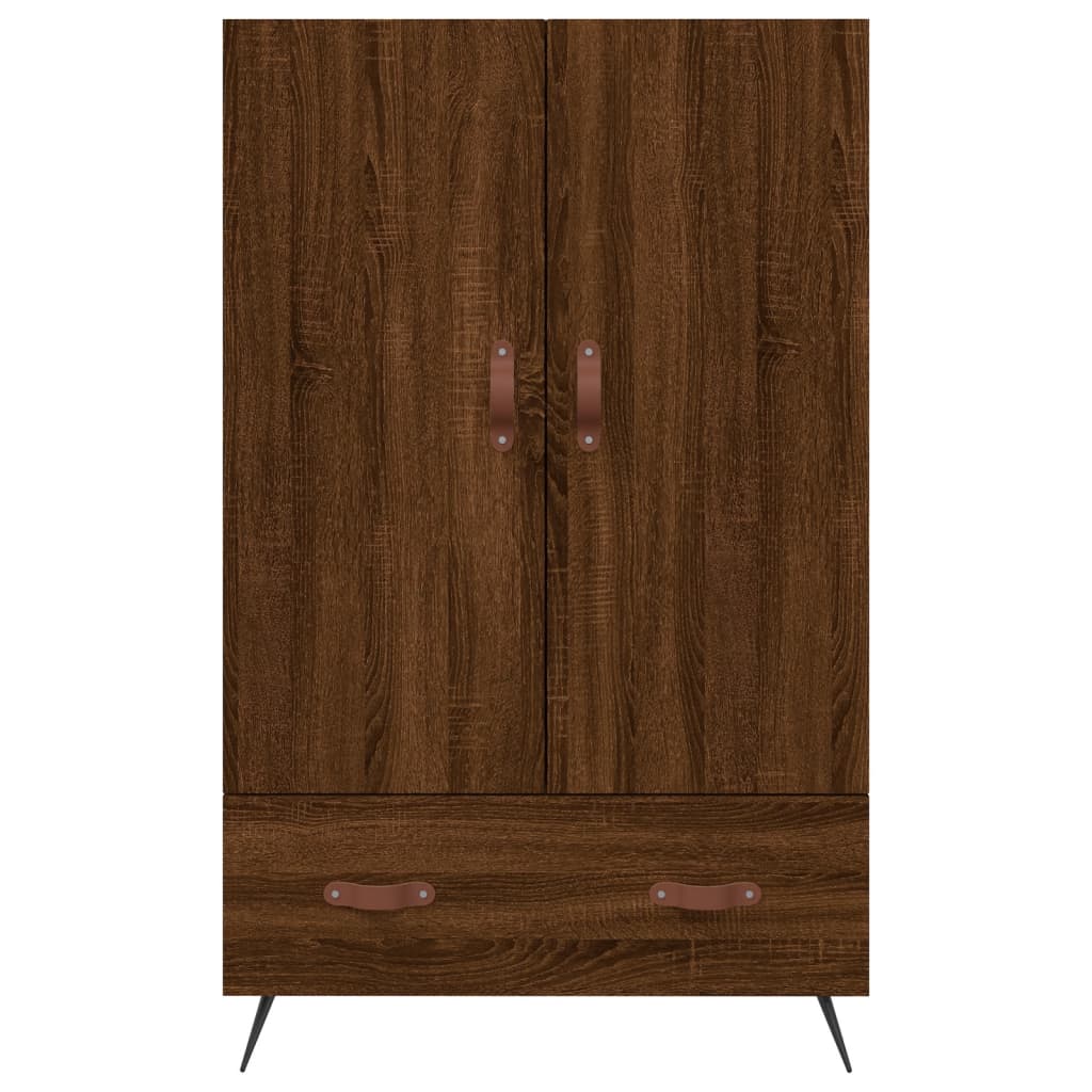 Hoge Kast 69,5X31X115 Cm Bewerkt Hout Bruin Eikenkleur