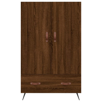 Hoge Kast 69,5X31X115 Cm Bewerkt Hout Bruin Eikenkleur