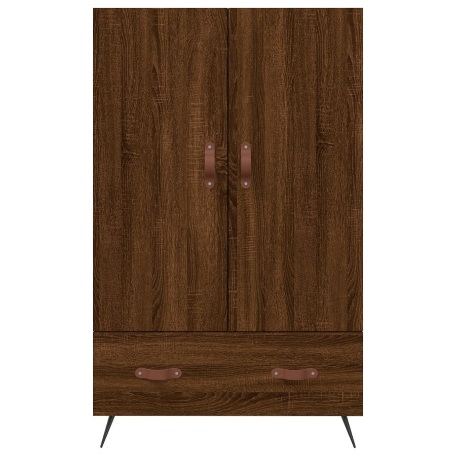 Hoge Kast 69,5X31X115 Cm Bewerkt Hout Bruin Eikenkleur