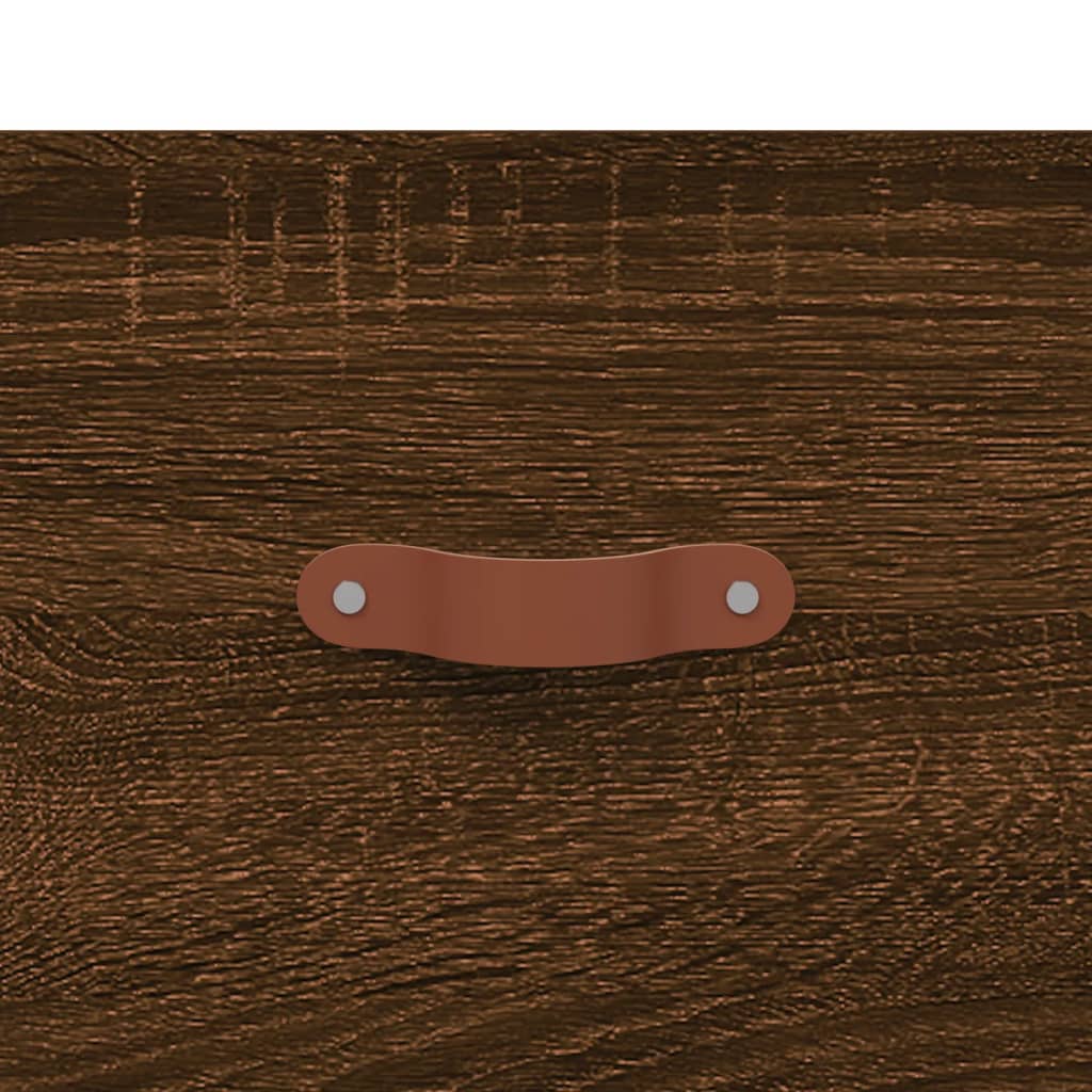Hoge Kast 69,5X31X115 Cm Bewerkt Hout Bruin Eikenkleur