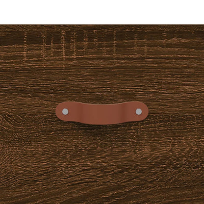 Hoge Kast 69,5X31X115 Cm Bewerkt Hout Bruin Eikenkleur