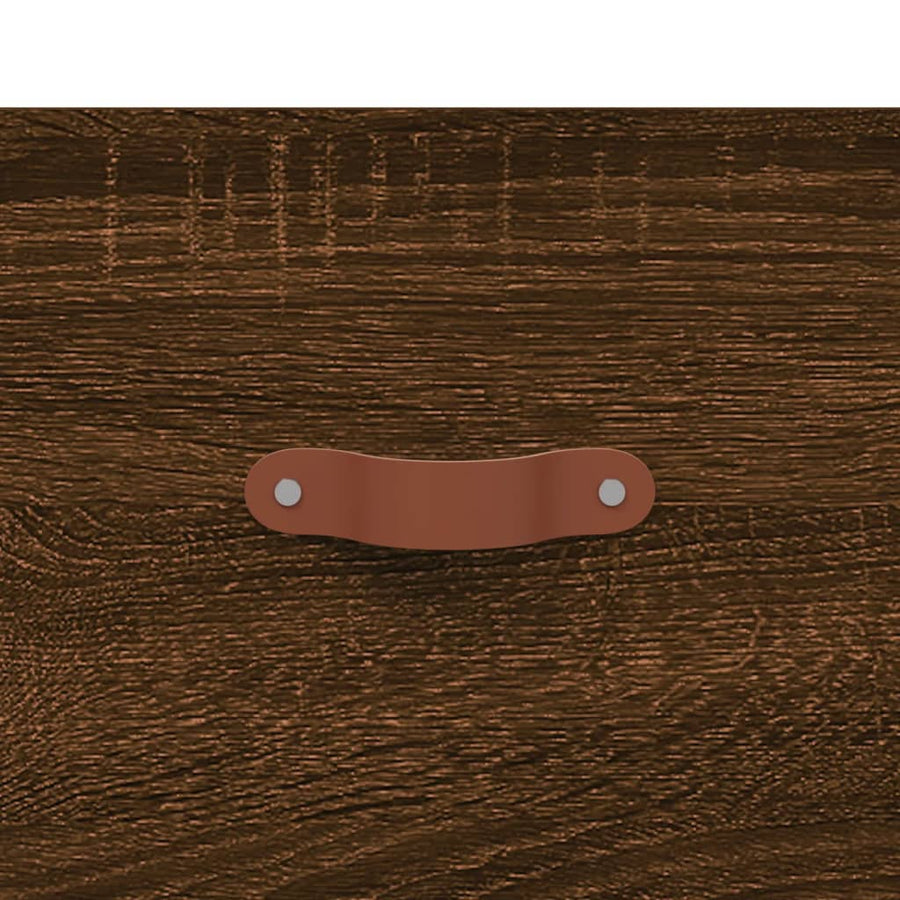 Hoge Kast 69,5X31X115 Cm Bewerkt Hout Bruin Eikenkleur