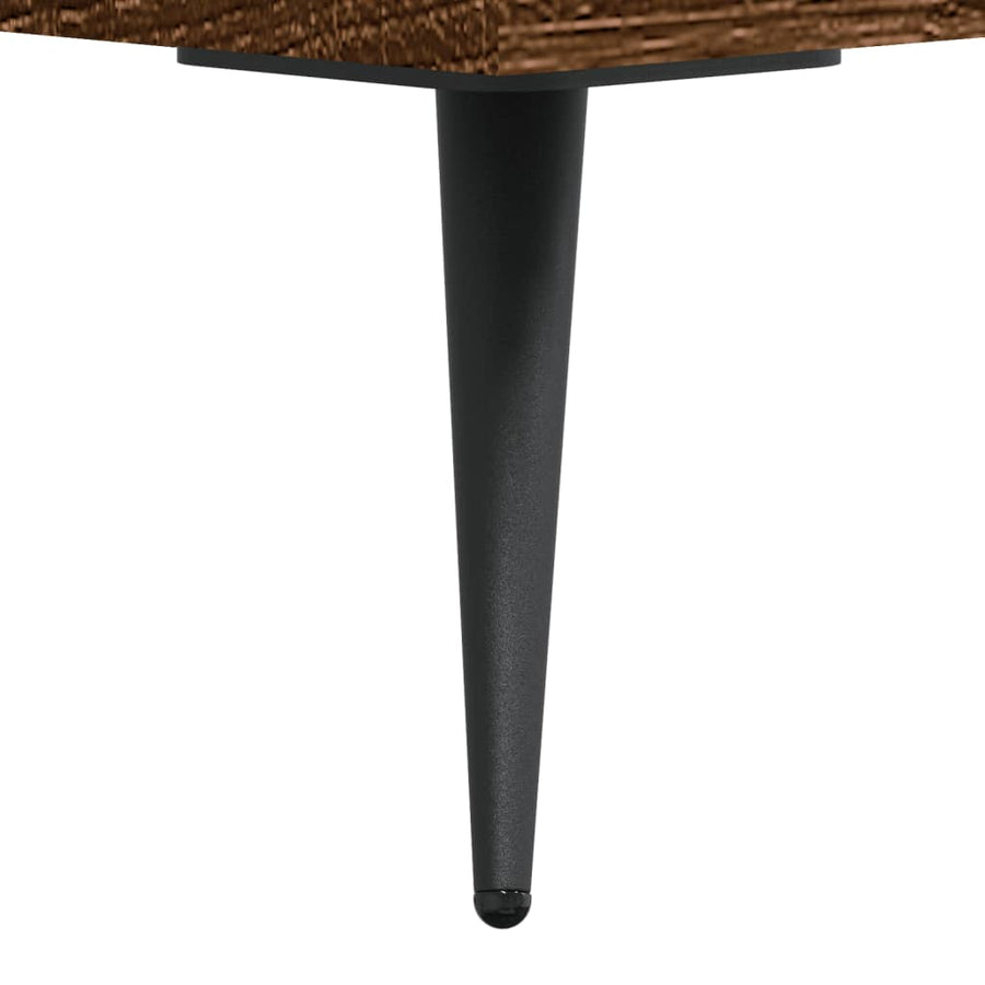 Hoge Kast 69,5X31X115 Cm Bewerkt Hout Bruin Eikenkleur