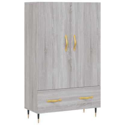 Hoge Kast 69,5X31X115 Cm Bewerkt Hout Grijs Sonoma Eikenkleurig