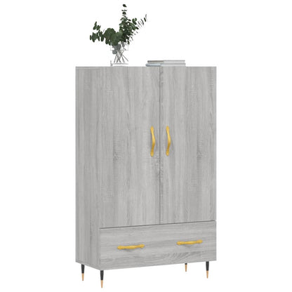 Hoge Kast 69,5X31X115 Cm Bewerkt Hout Grijs Sonoma Eikenkleurig