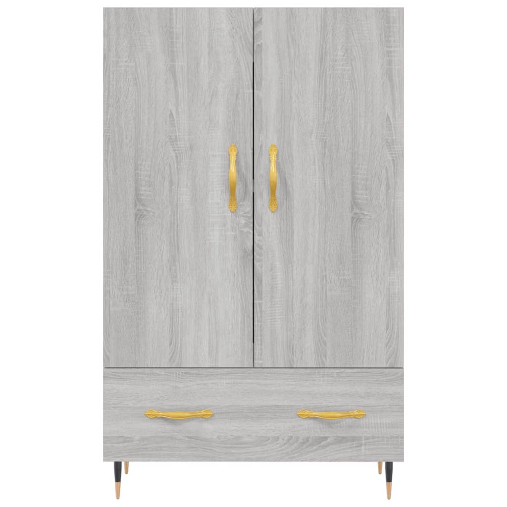 Hoge Kast 69,5X31X115 Cm Bewerkt Hout Grijs Sonoma Eikenkleurig