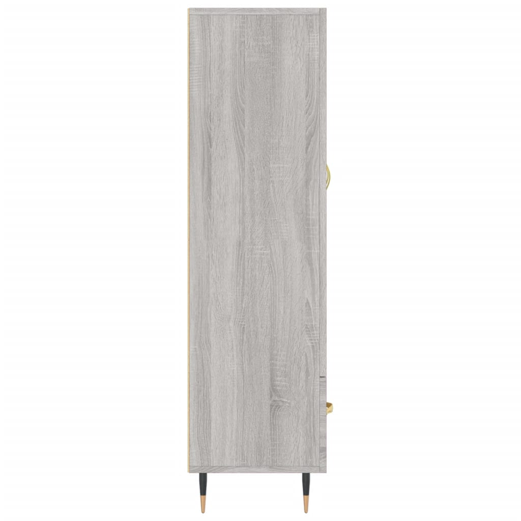 Hoge Kast 69,5X31X115 Cm Bewerkt Hout Grijs Sonoma Eikenkleurig