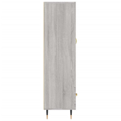 Hoge Kast 69,5X31X115 Cm Bewerkt Hout Grijs Sonoma Eikenkleurig