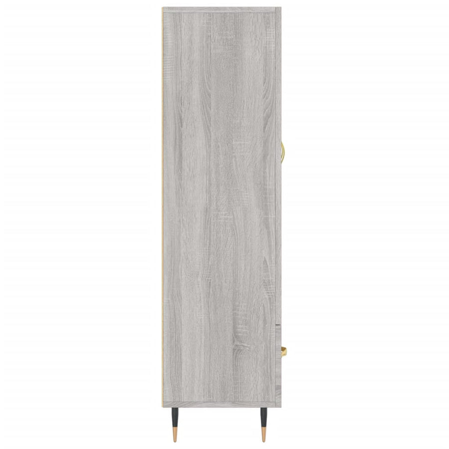 Hoge Kast 69,5X31X115 Cm Bewerkt Hout Grijs Sonoma Eikenkleurig