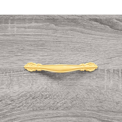 Hoge Kast 69,5X31X115 Cm Bewerkt Hout Grijs Sonoma Eikenkleurig