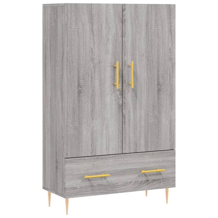Hoge Kast 69,5X31X115 Cm Bewerkt Hout Grijs Sonoma Eikenkleurig