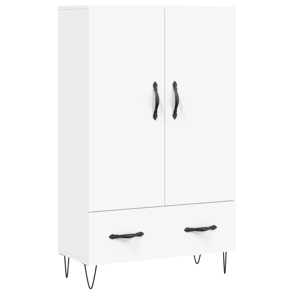 Hoge Kast 69,5X31X115 Cm Bewerkt Hout Wit