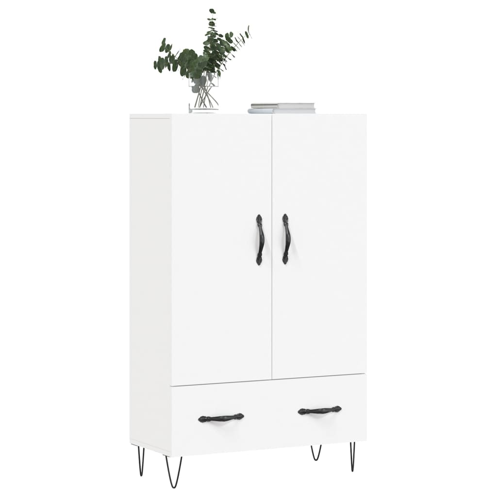 Hoge Kast 69,5X31X115 Cm Bewerkt Hout Wit