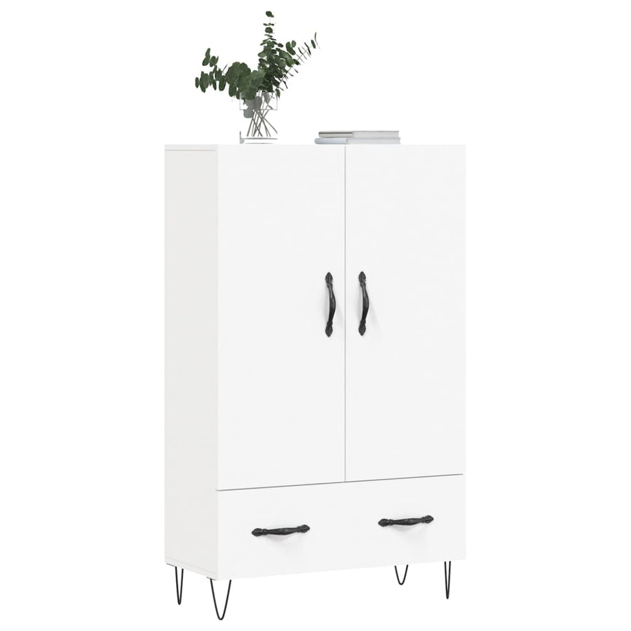 Hoge Kast 69,5X31X115 Cm Bewerkt Hout Wit