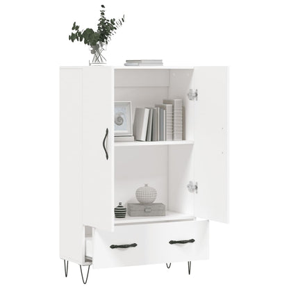 Hoge Kast 69,5X31X115 Cm Bewerkt Hout Wit
